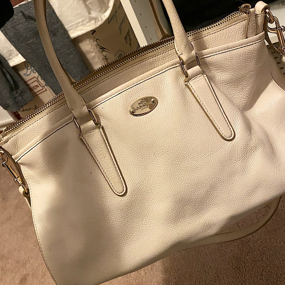 Off white Coach purse